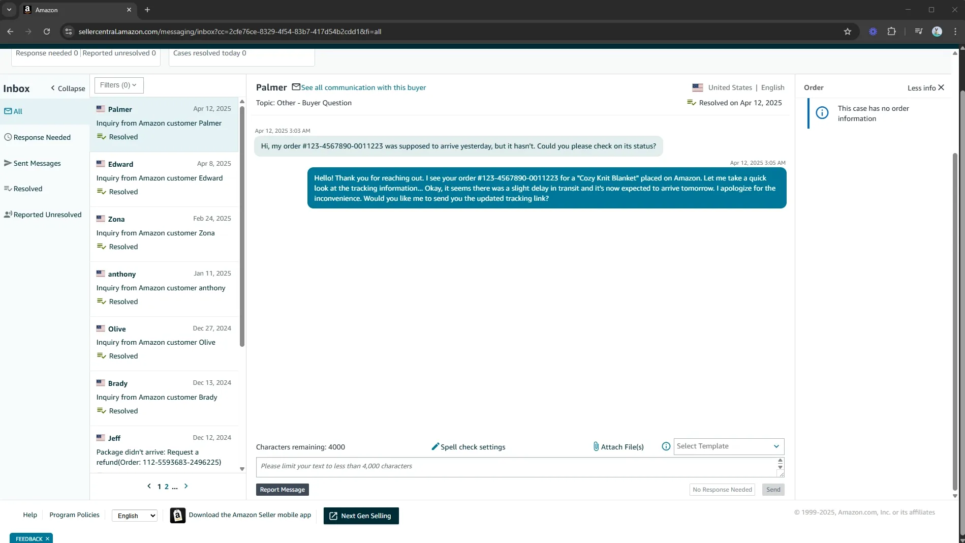 Amazon seller support messages inside a helpdesk via Juble.io