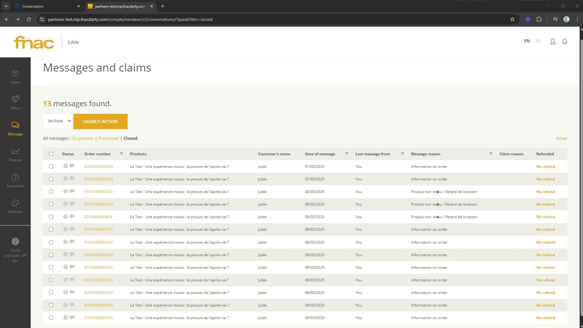 Fnac and Darty marketplace integration with helpdesk via Juble.io