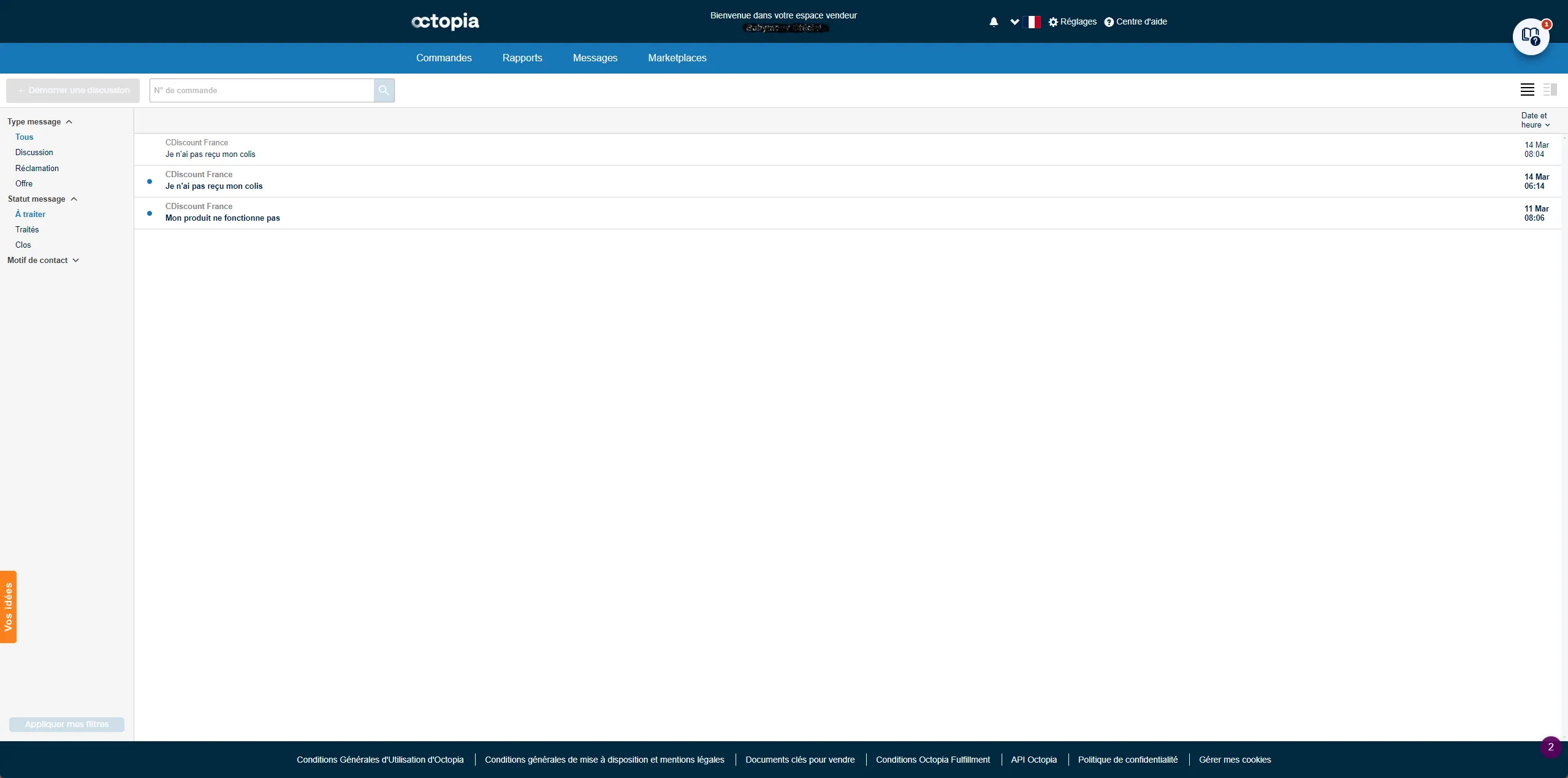 CDiscount and Octopia integration with helpdesk via Juble.io