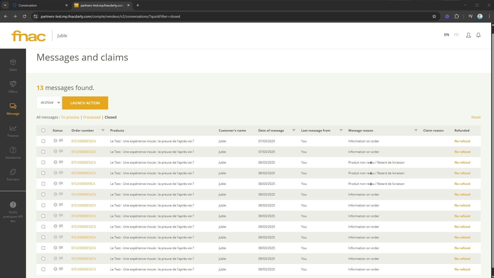 Fnac and Darty marketplace integration with helpdesk via Juble.io