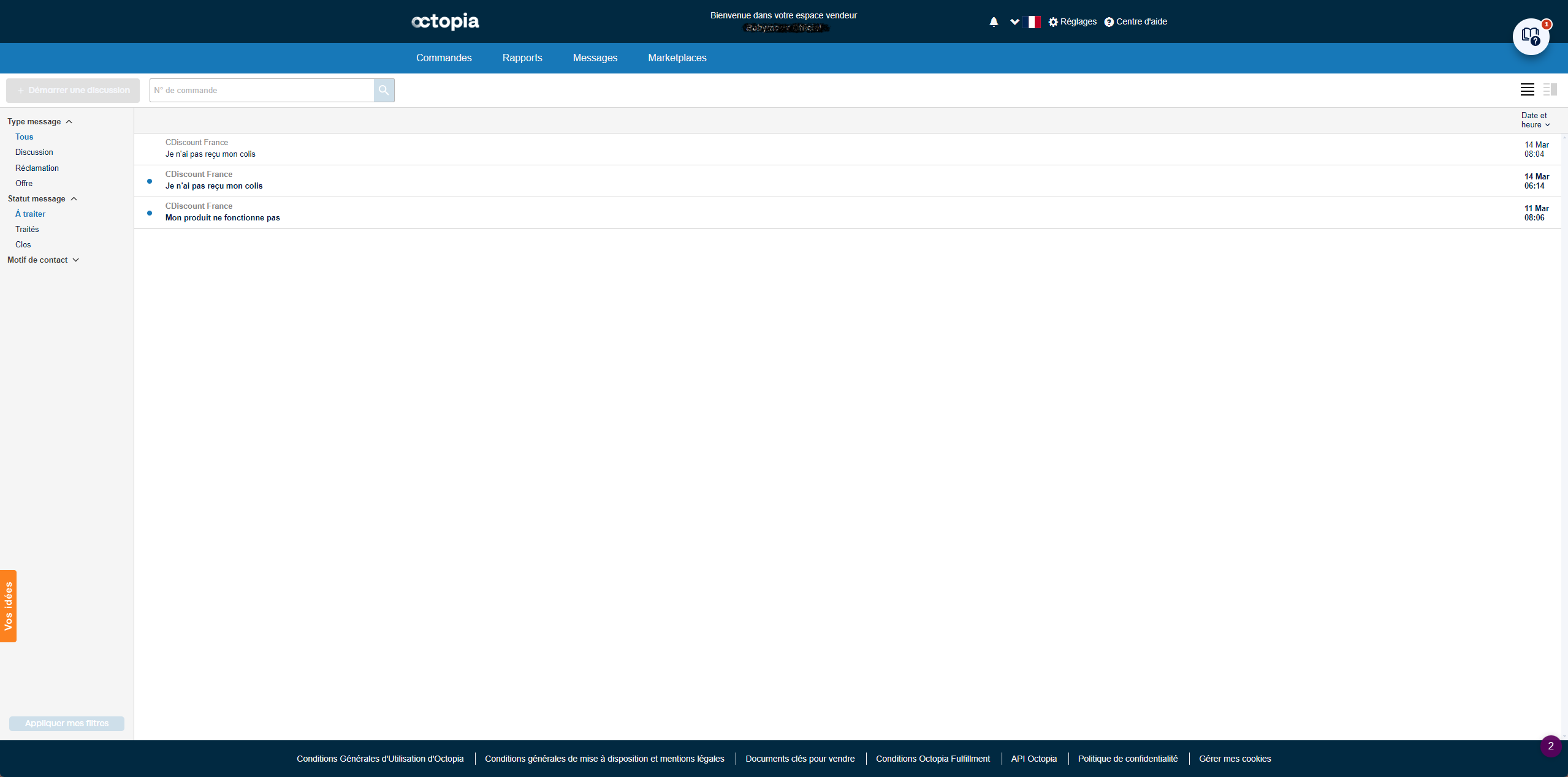 CDiscount and Octopia integration with helpdesk via Juble.io